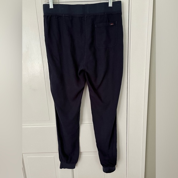 Faherty Arlie Day Pants Linen Blend Navy Blue Joggers Size Medium Athleisure - Picture 9 of 14